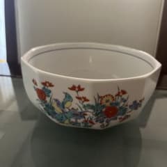 蓋付小物入れ　花鳥図　八角形　陶磁器　香合 香泉作 八角形 花鳥柄器 - メルカリ