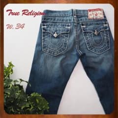 TRUE RELIGION RICKY SUPER T W34 極太白ステッチ - メルカリ