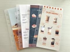 Saving貯金シート カフェメニュー風 6穴リフィルのサムネイル
