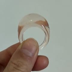 クリア アクリル オーガニックシェイプ リングのサムネイル