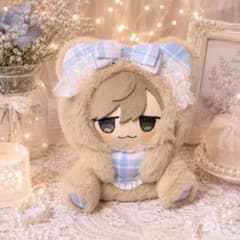 おすわり ぬい服 にじまるっと 着ぐるみ くまのサムネイル