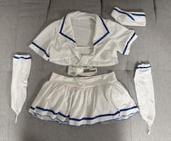 セーラー服 コスプレ衣装 ホワイト×ブルーのサムネイル