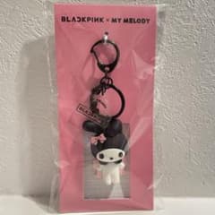 新品　BLACKPINK ブラックピンク　マイメロディ3Dラバーキーリング　×2 BLACKPINK マイメロディ コラボ 3Dラバーキーリング マイメロ ブラック