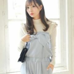 vaniller ショルダーフリルタートルネックリブニットのサムネイル