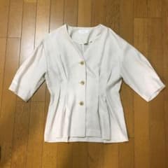 ビューティーアンドユース 5分袖 ノーカラーシャツ