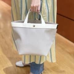 エルベシャプリエ 707GP 舟形 トート M マスティック×イヴォワール 美品◉エルベシャプリエ◉707GP◉舟型トートM◉マスティック