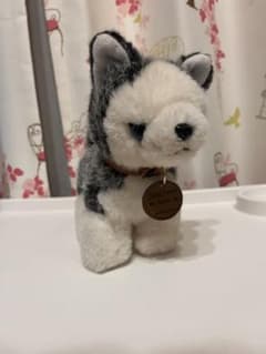 シベリアンハスキーぬいぐるみ レトロ 昭和平成 匿名配送 希少レア 癒