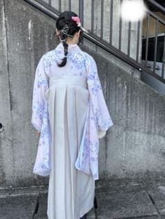160cm 袴着付け 簡単袴セット 小学校卒業式 刺繍入り 京都絵師描き 