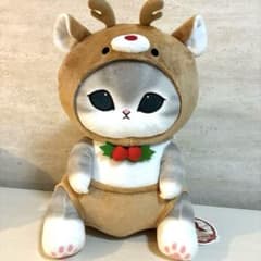 モフサンド　mofusand クリスマスにゃんBIGぬいぐるみ　サンタ　トナカイ Amazon.co.jp: mofusand クリスマスにゃん BIG ぬいぐるみ 約28cm