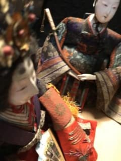 美形瓜顔　雛人形　京都料亭所有の明治期有職親王飾り　大きいサイズ木箱付 美形瓜顔 雛人形 京都料亭所有の明治期有職親王飾り 大きいサイズ木箱