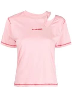 OTTOLINGER ピンク カットアウト 半袖Tシャツ