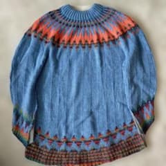 MM6 エムエムシックススウェット レディース M グレーx青xオレンジ 
