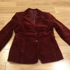 헌 옷 빈티지 vintage 벨루어 테일러드 재킷 와인 레드 레드