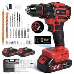 【新品未使用】電動インパクトドライバー 21V 充電式 29点セットのサムネイル