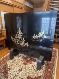 輪島塗り 衝立 大雅堂 翁作 沈金蒔絵 裏表 松と鳳凰 - メルカリ