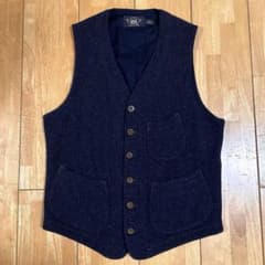 RRL TELFORD VEST インディゴ tweed - メルカリ