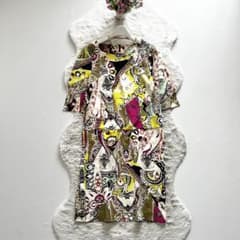 ETRO*エトロ　ペイズリー柄ワンピース　総柄 イタリア製　膝丈 40 ETRO*エトロ ペイズリー柄ワンピース 総柄 イタリア製 膝丈 40 - メルカリ