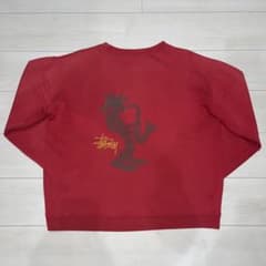 A*E様 00s stussy ジャズマン スウェット 赤 アメリカ製 微フェー A*E様 00s stussy ジャズマン スウェット 赤 アメリカ製 微フェー