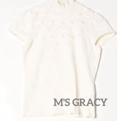 M'S GRACY(エムズグレイシー) 半袖セーター サイズ38 M レディース美品  - 白 タートルネック M'S GRACY - M'S GRACY(エムズグレイシー) 半袖セーター サイズ38 M