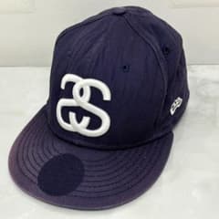 ※清掃失敗 STUSSY×NewEra 59FIFTY ネイビー (7 1/2)のサムネイル