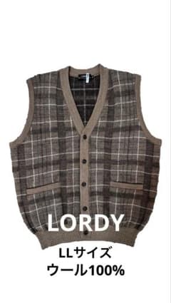 LORDY ニットベスト ブラウン 2Lのサムネイル