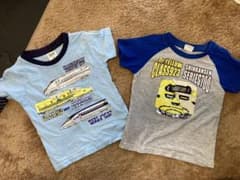 新幹線デザイン Tシャツ 2枚セット 100cmのサムネイル