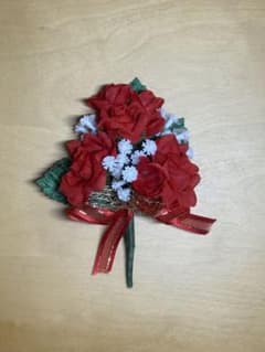 コサージュ 入学式 卒業式 赤 バラ リボン 花のサムネイル