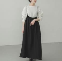かぐれリネンレーヨン キャミソールワンピース ジャンパースカートのサムネイル