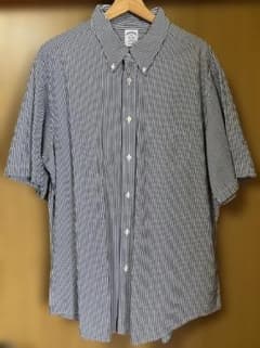 Brooks Brothers 高級シアサッカー 半袖ボタンダウンシャツ XXL