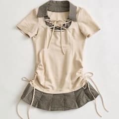 OLIVE des OLIVE keru レイヤード風着痩せミニワンピ - メルカリ