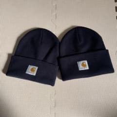 Carhartt ネイビー ニット帽 2個セットのサムネイル