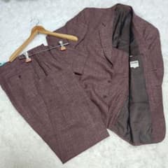 美品】オンワード樫山 カジュアルスーツ セットアップ ウール リネン