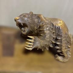 木彫り 熊 置物 木工芸品のサムネイル