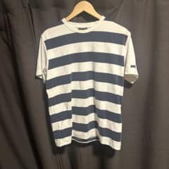 ★ストライプデザイン ★Tシャツ ホワイト/ネイビー★のサムネイル