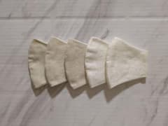オーダー専用ハンドメイドマスクよりどり5枚麻100％シンプル　こちら購入禁止です 大人用普通サイズ ハンドメイドマスク5枚セット 麻100% シンプル