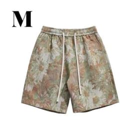お洒落デザイン✨ショートパンツ メンズ 花柄 短パン 五分丈　個性的