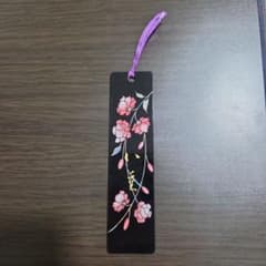 和風 八重桜　しおり ブックマーク ブラックのサムネイル