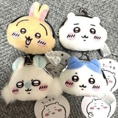 ちいかわ ミニがま口ポーチ ちいかわ ハチワレ うさぎ モモンガ 4点
