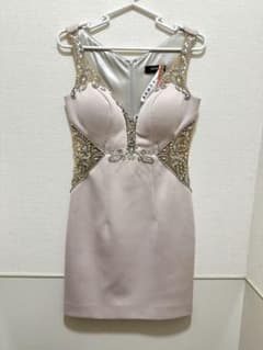 IRMA イルマ ピンク ビジュー タイト キャバドレス S （クリーニング済）のサムネイル
