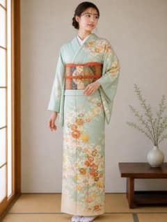 5/13まで限定商品】訪問着 駒刺繍 雲取り花文 金彩 正絹 - メルカリ