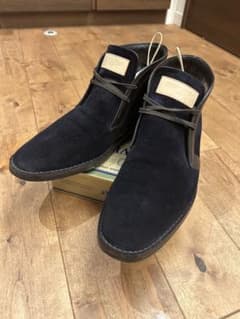 極美品】ルイヴィトン チャッカブーツスエード ネイビー7.5 (26.5cm