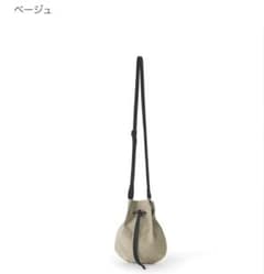 MUJI  Labo リップルナイロン　巾着サコッシュのサムネイル