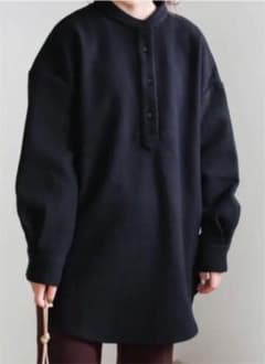 select MOCA スタンドカラーサイドスリットチュニック　ノーカラーシャツのサムネイル