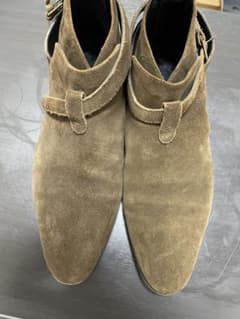 SAINT LAURENT　サンローラン　ブーツ　スウェード　ブラウン40