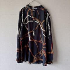 MARELLA ベルト柄 バンドカラーブラウス ダークグレー - メルカリ