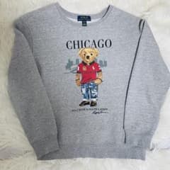 【希少】POLO ポロベア CHICAGO スウェット キッズM 袖口に小さな穴のサムネイル