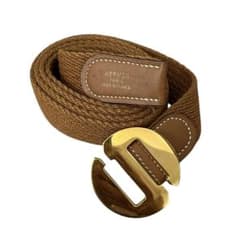 HERMES ヴィンテージ Hバックル キャンバスベルト フランス製 