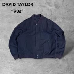 90s DAVID TAYLOR古着カップショルダーダービージャケットネイビー