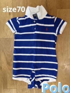POLO RALPH LAUREN ボーダー ロンパース 70cmのサムネイル
