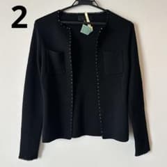 美品　UNTITLED アンタイトル カーディガン　ボレロ　ブラック 2